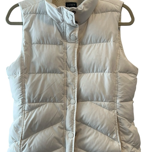 J. Crew white down blend Quilted Vest - Picture 5 of 10